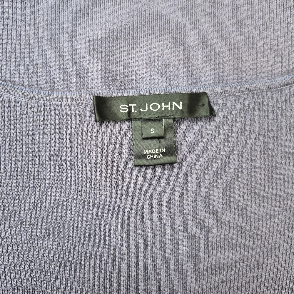 St. John Tank Top Dusty Purple Mauve Scoop Neckline Knit Wool Blend Womens Sz S - Picture 7 of 8